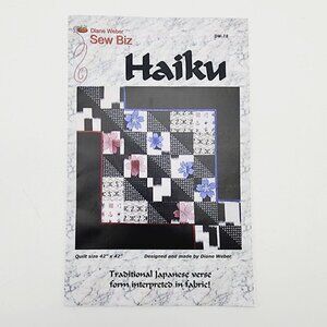 HAIKU Japanese Poetry QUILT Sewing Pattern by Diane Weber Sew Biz 3 Sizes